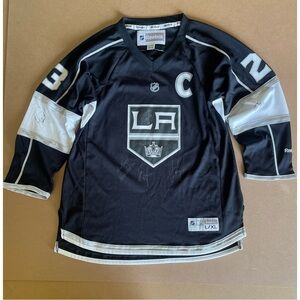 Black and White Reebok LA Kings Team Signed Authentic NHL Jersey Brown 23